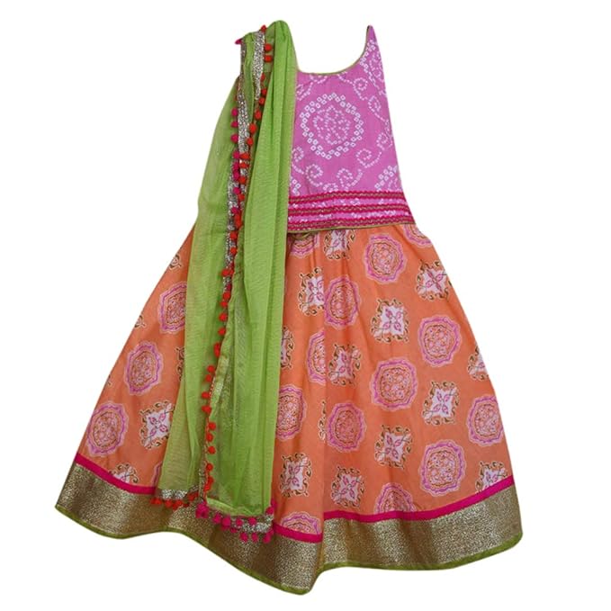 Kid1 By Hopscotch Baby Girls Crepe/Silk/Net Sequins Cape With Lace Detail And Floral Dhoti in Blue Color