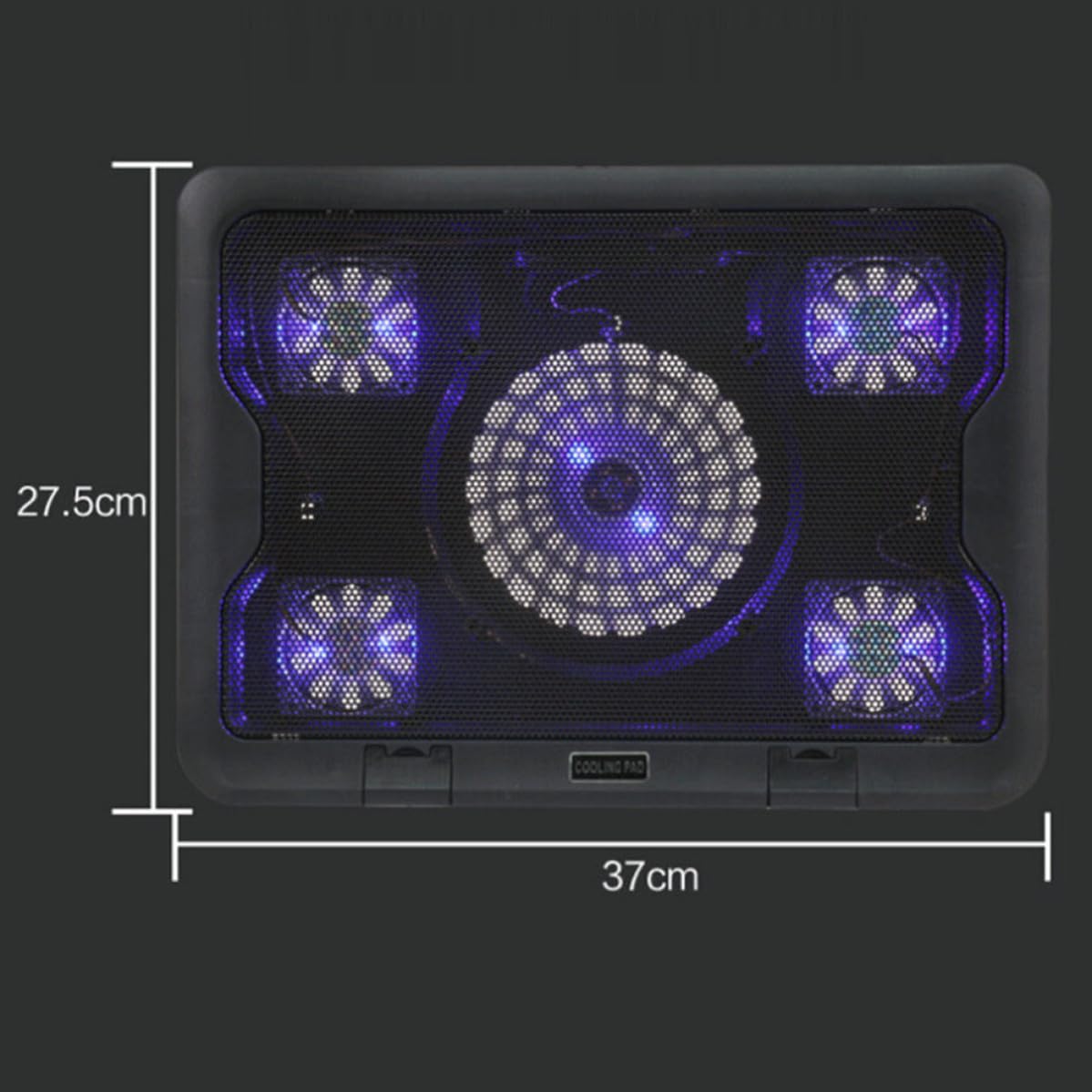 Toddmomy Base Refrigeradora para Ordenador Portátil 5 Ventiladores Ultra Silenciosos, Diseño Antideslizante y Ajuste Multiángulo Adecuado para Celebracion Verano