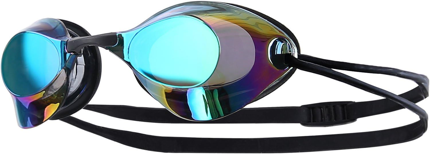 Actorstion Swim Goggles with Anti Fog UV Protection No Leaking Shatterproof for Adult Men Women Youth Kids Children + Goggles Case, Silicone Ear Plugs and Interchangeable Nose Bridge (Black/Colour)