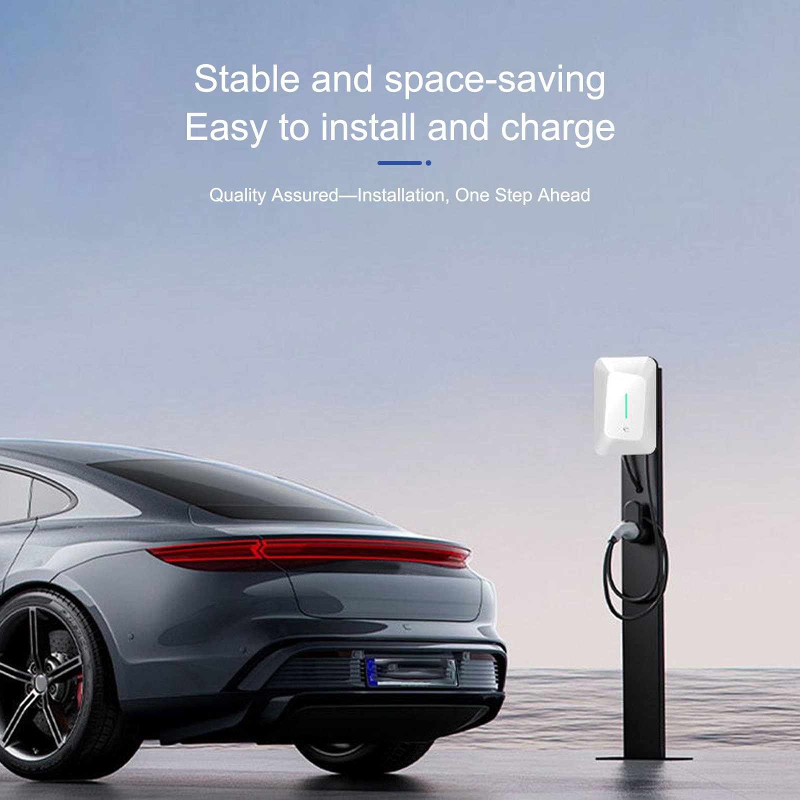 Supporto per Stazione di Ricarica EV Piedistallo per Connettore Caricabatterie EV,Robusto e Durevole Adatto for Ambienti Interni ed Esterni Consente di Risparmiare Spazio in Modo Efficace