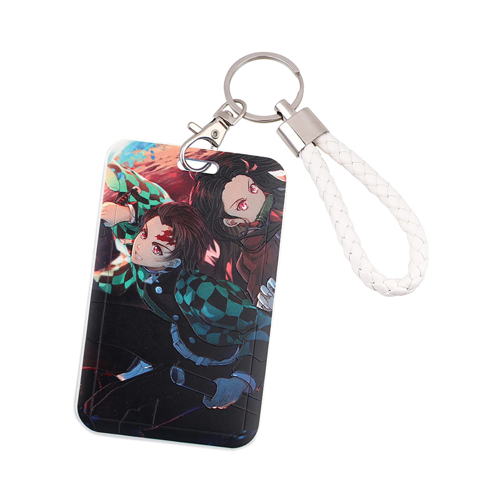 TLDXDOU Anime Keychain with ID Card, Cartoon Lanyard Key Ring for Women, Men