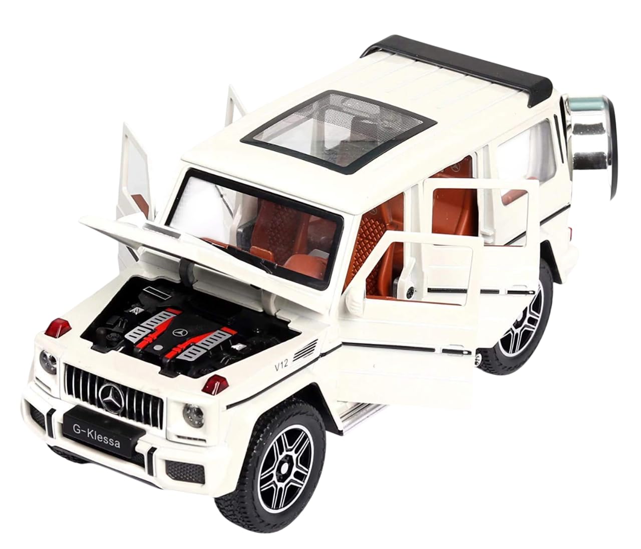 Magicwand 1:32 Scale Die-Cast AMG-G65 SUV Car【Colors as Per Stock】 with 6 Openable Doors and Pull Back Action & Working Lights【Pack of 1】