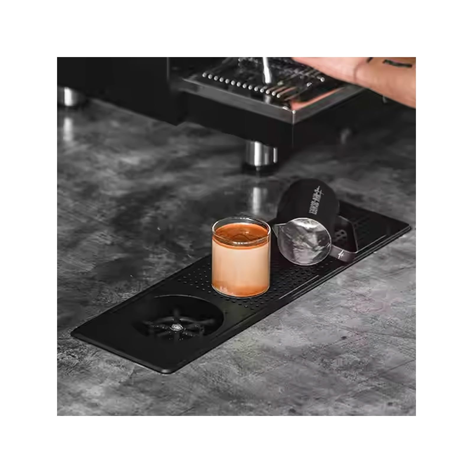 Lavatazze Automatico, Acciaio Inossidabile Lava Tazze in Vetro, Lavabicchieri da banco, per Bar, caffetteria,Nero