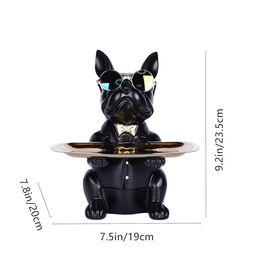 ブルドッグデスク収納トレイスタチューピギーバンク収納動物　ブラック Amazon.co.jp: 樹脂ブルドッグデスク収納トレイスタチューコイン