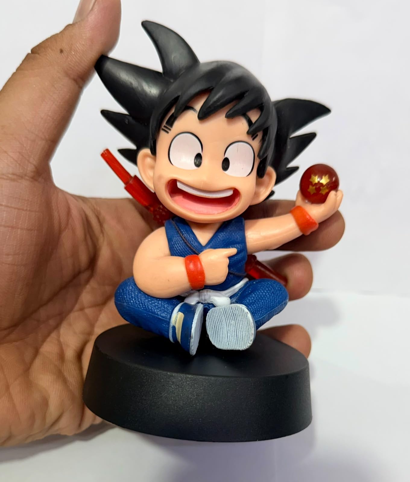 Blue Small Goku Anime Figure Universal 9cm Dragon Ball Z Kid Goku Chibi Action Figure Collectible Toy for Kids & Anime Fans 1Pc
