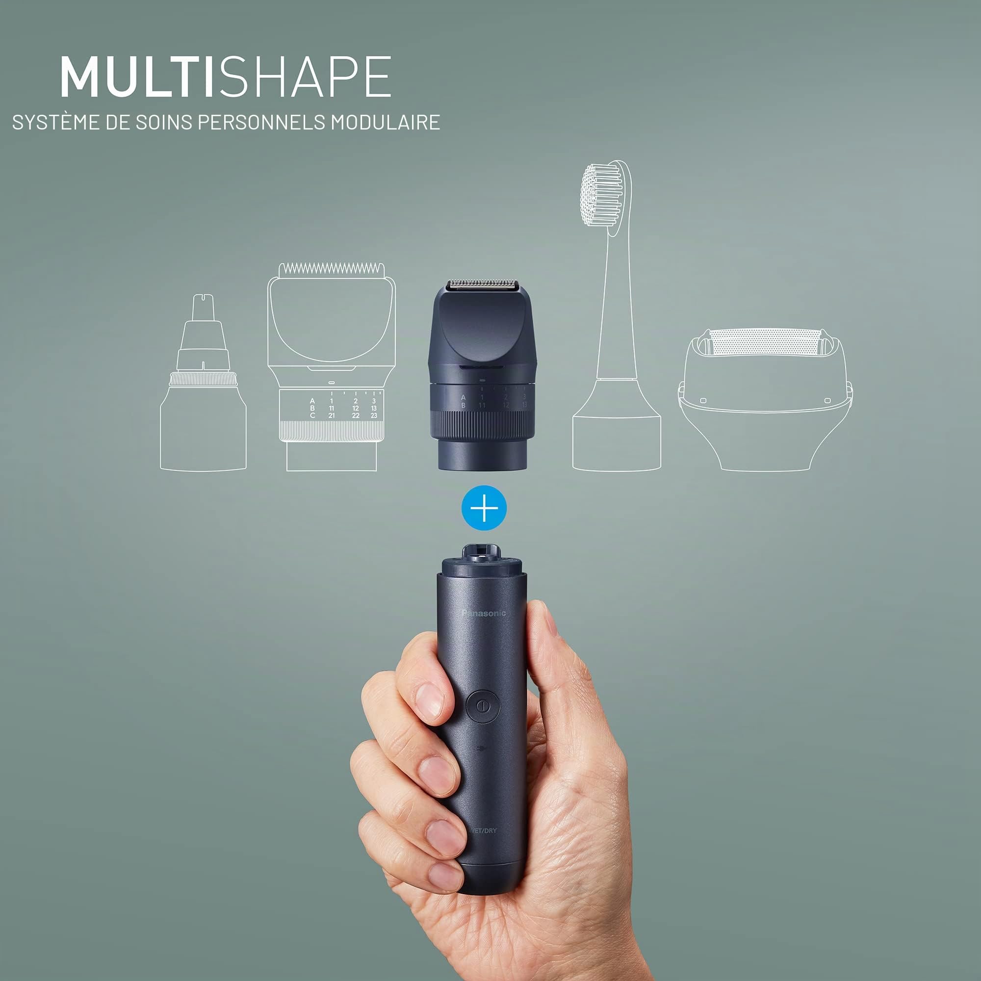 Panasonic MULTISHAPE - système modulaire de soins corps, cheveux et visage - ER-CKL1 : Kit unité principale étanche & MULTISHAPE – système modulaire de soins corps, cheveux et visage