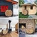Mr IRONSTONE 41 inch Firewood Rack, Firewood Log Hoop for Indoor Fireplace Wood Storage Ring, Round Tubular Steel for Patio Deck Metal Log Holder Outdoor Fireplace Pit Patio Deck Porch Lumber Stacker