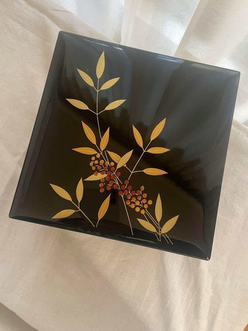 蔵出 希少☆高岡漆器 花文堆朱勇助塗 小箱 文化遺産/博物館 石井勇介造