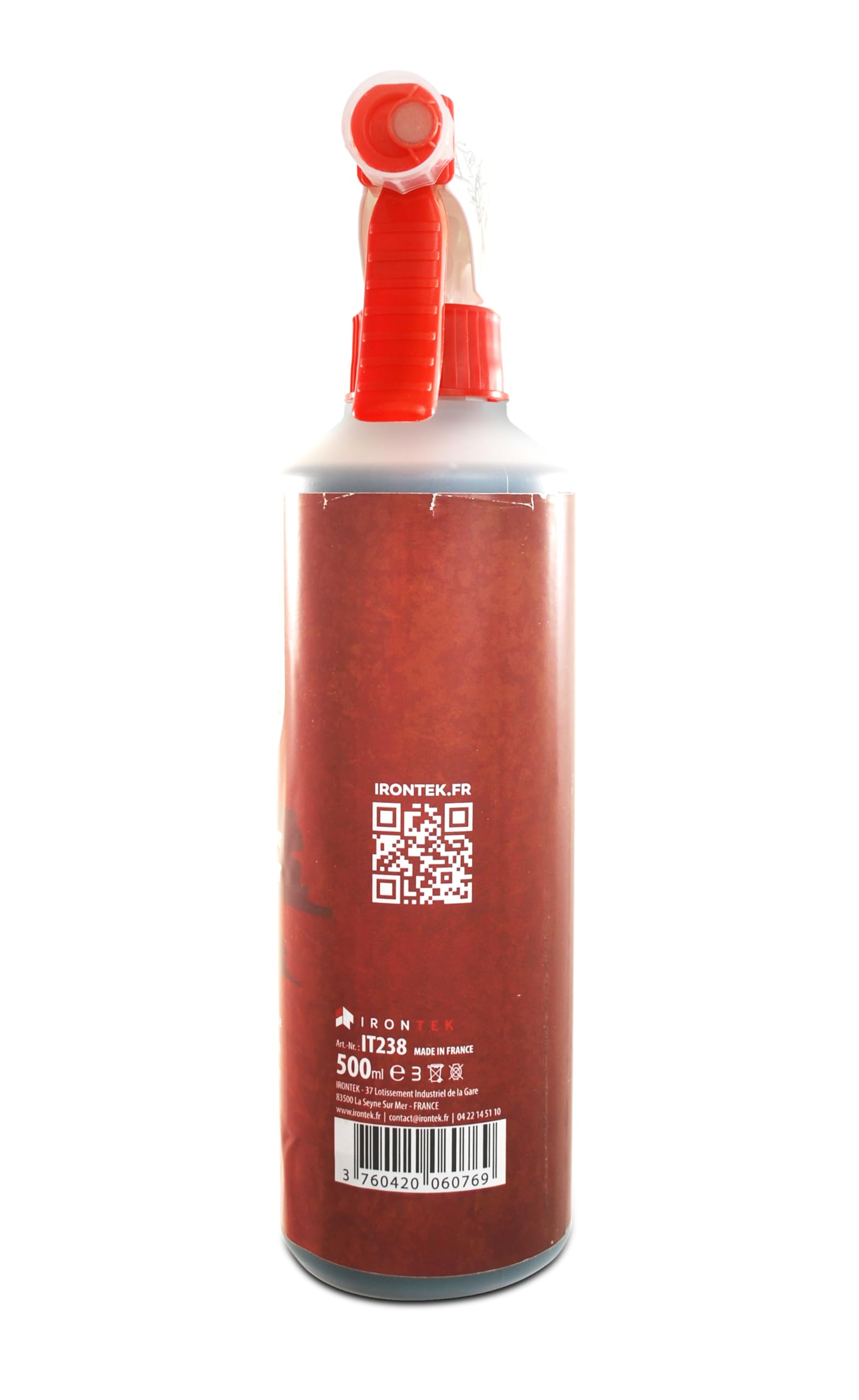 Décapant Rouille en Gel Spray 500 ML - IRONTEK | IT238 | Dissolvant Haute Efficacité | Dissout la Rouille Rapidement | Métaux Fer Acier | Anti-Rouille et Convertisseur de Rouille