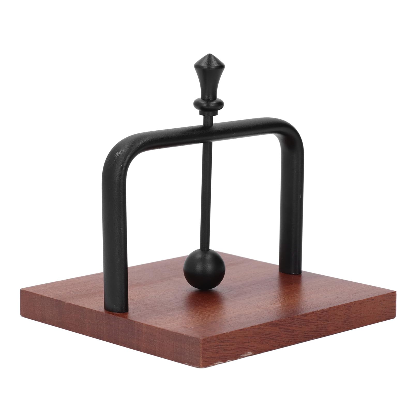 Serviettenhalter mit Hebeball, Massivholzbasis, Metallgestell, eleganter Serviettenspender für Zuhause, Restaurant, Café, langlebig, robust, kompakte Größe 14 x 14 x 14 cm (Black)