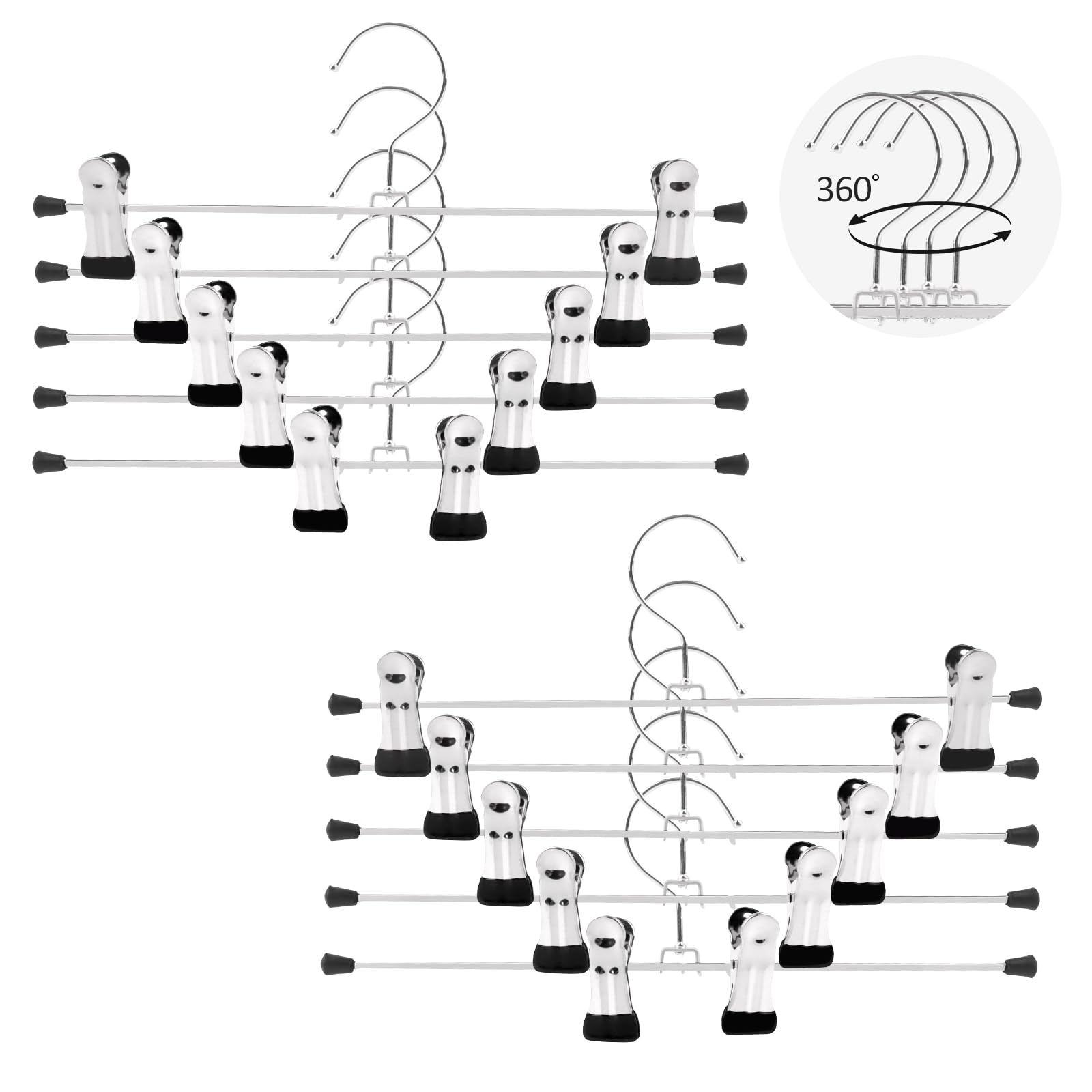 Grucce Per Pantaloni Con Clip - 10 Pezzi Antiscivolo E Regolabili - Foto 8