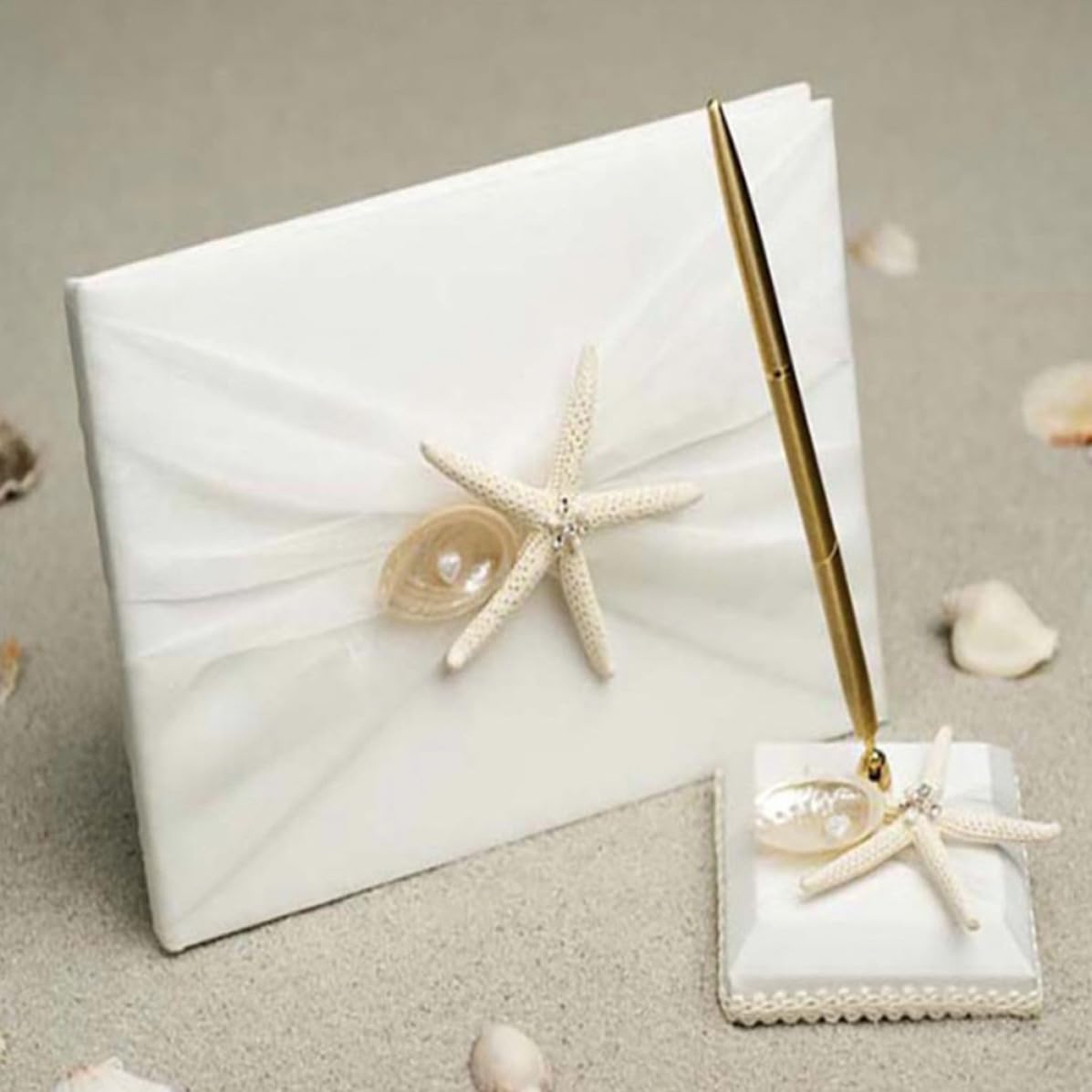 Guest Book e Registrazione Messaggi e Matrimonio Stile Spiaggia con Copertina Bianco , Tracciamento Presenze Cerimonia e Festa Nuziale Cerimonia Festa Nuziale