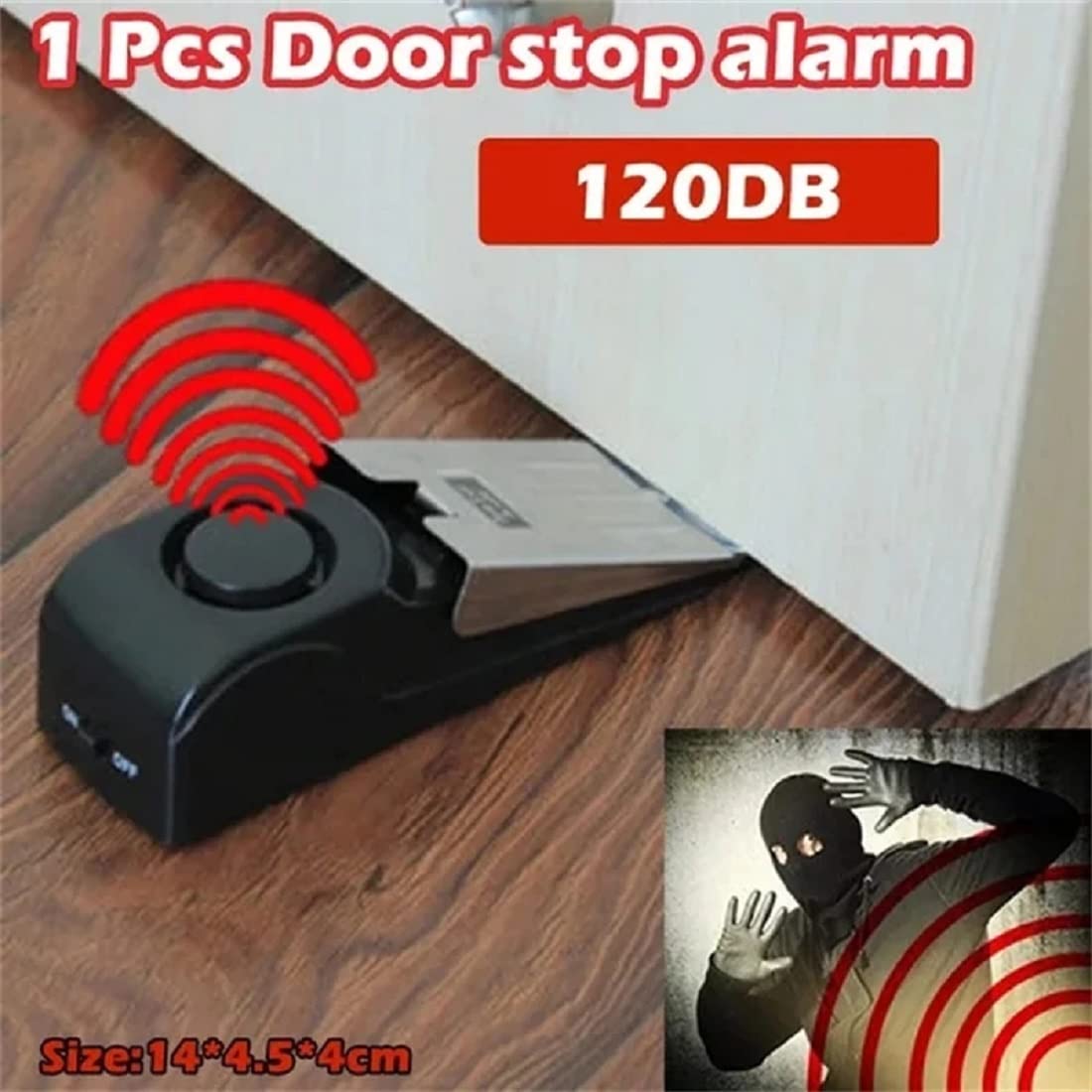 Yoidesu Portable Door Stop Alarm – 120db Security Wedge For Home, Travel & Dorms