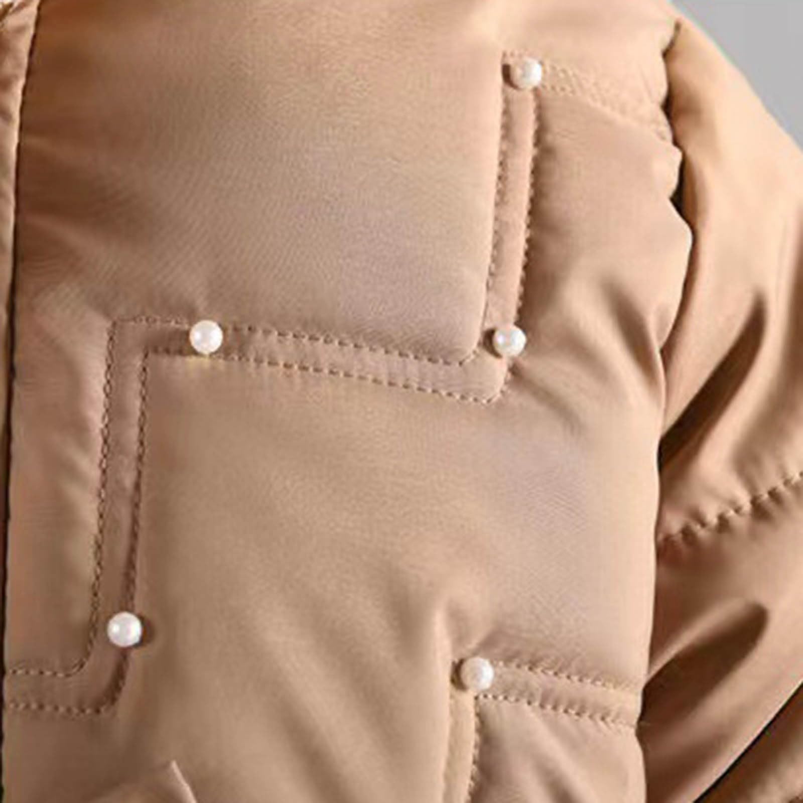 Générique Manteau Fille Doudoune Enfant Veste d'Hiver à Capuche avec Col Fourrure Epaisse Chaud Rembourré Blouson Coupe Vent