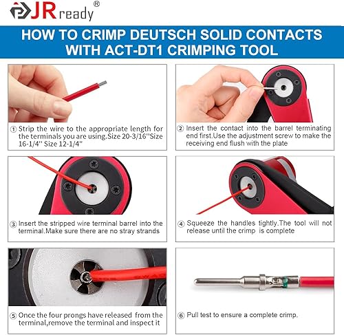 Miniatura 9 de JRready ST6313 DT Deutsch Kit de conectores 2 3 4 6 8 12 pines DT grises, tamaño 16 contactos sólidos teriminales 14-20AWG, kit de conectores de la