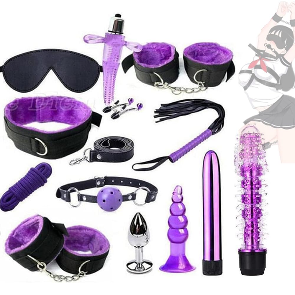 Kit di Attrezzatura Sportiva Viola, Attrezzi Sportivi in ​​Nylon di Peluche