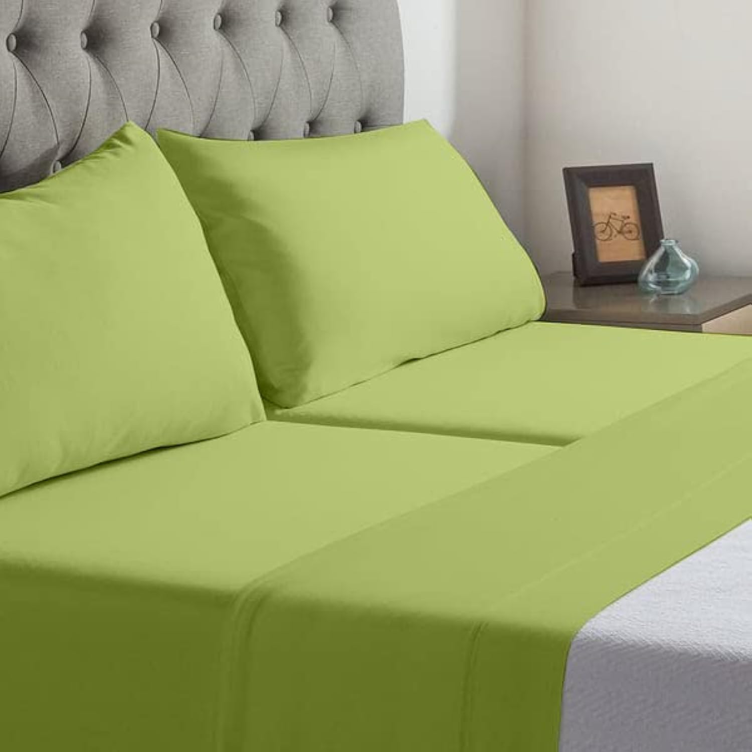 Cottingon 4 Pcs Top Split King Sheets for Adjustable Bed, 100% Microfiber Half Split Sheets for Sleep Number Beds Fits Upto 16" Deep Mattress, 78"x 80