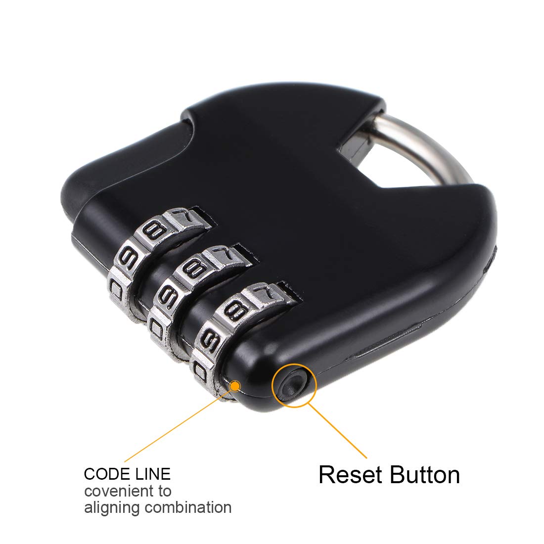 2 Lucchetti A Combinazione Con Cavo In Acciaio - 3 Cifre, Per Valigie, Armadietti E Palestra | Nero - Foto 13