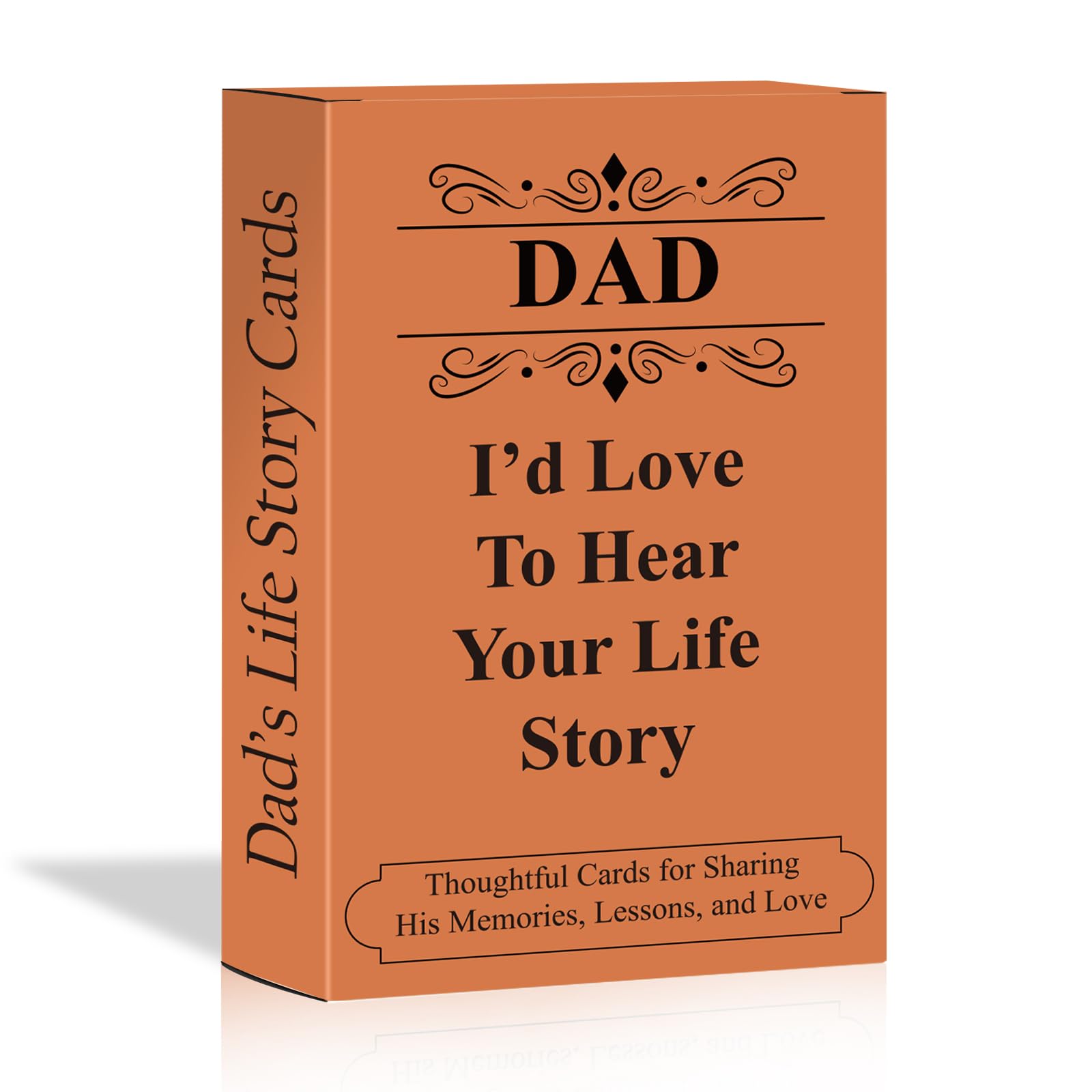 Uflognirz Fathers Day Dad Gifts from Daughter Son - Dad I'd Love to Hear Your Life Story Conversation Cards for Birthday, Hear Dad's Story, 104