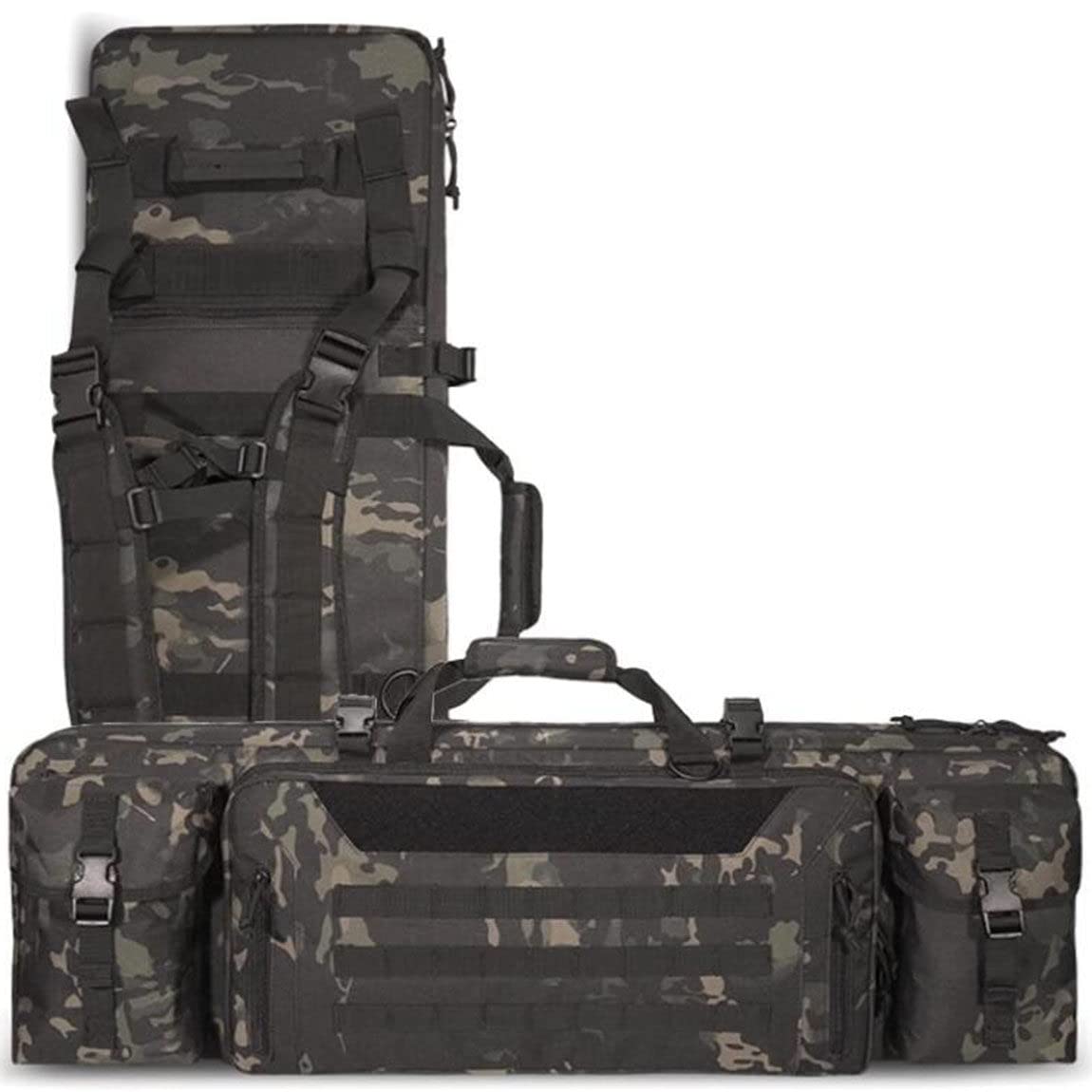 Tactical double rifles gun bag verrouillable avec compartiments pour fusil et pistolet