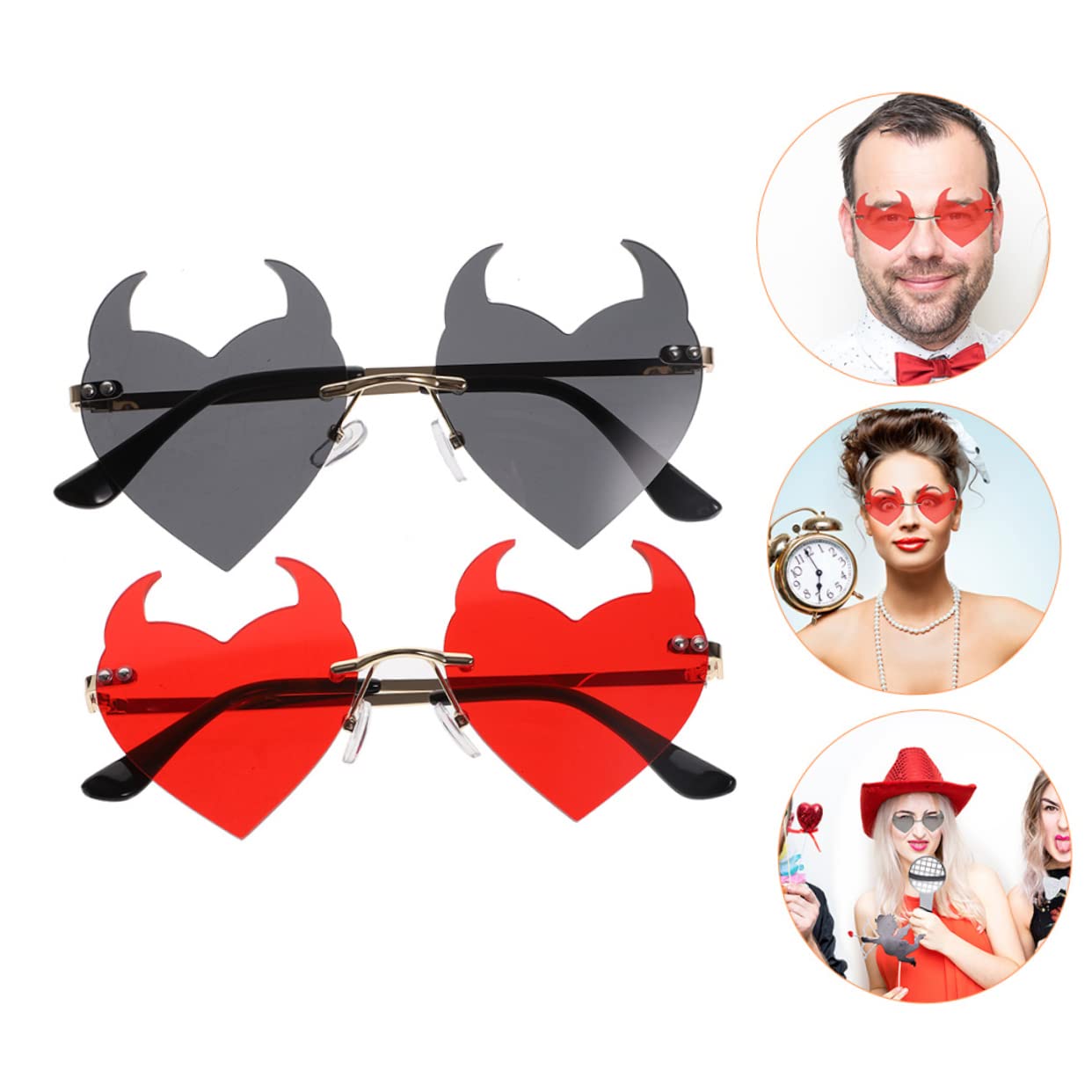 BESTYASH Occhiali Da Sole A Forma Di Cuore Occhiali Da Sole Da Donna Festa Heart Shaped Sunglasses Heart Sunglasses Occhiali Da Sole A Cuore Da Donna Occhiali Estivi Pc