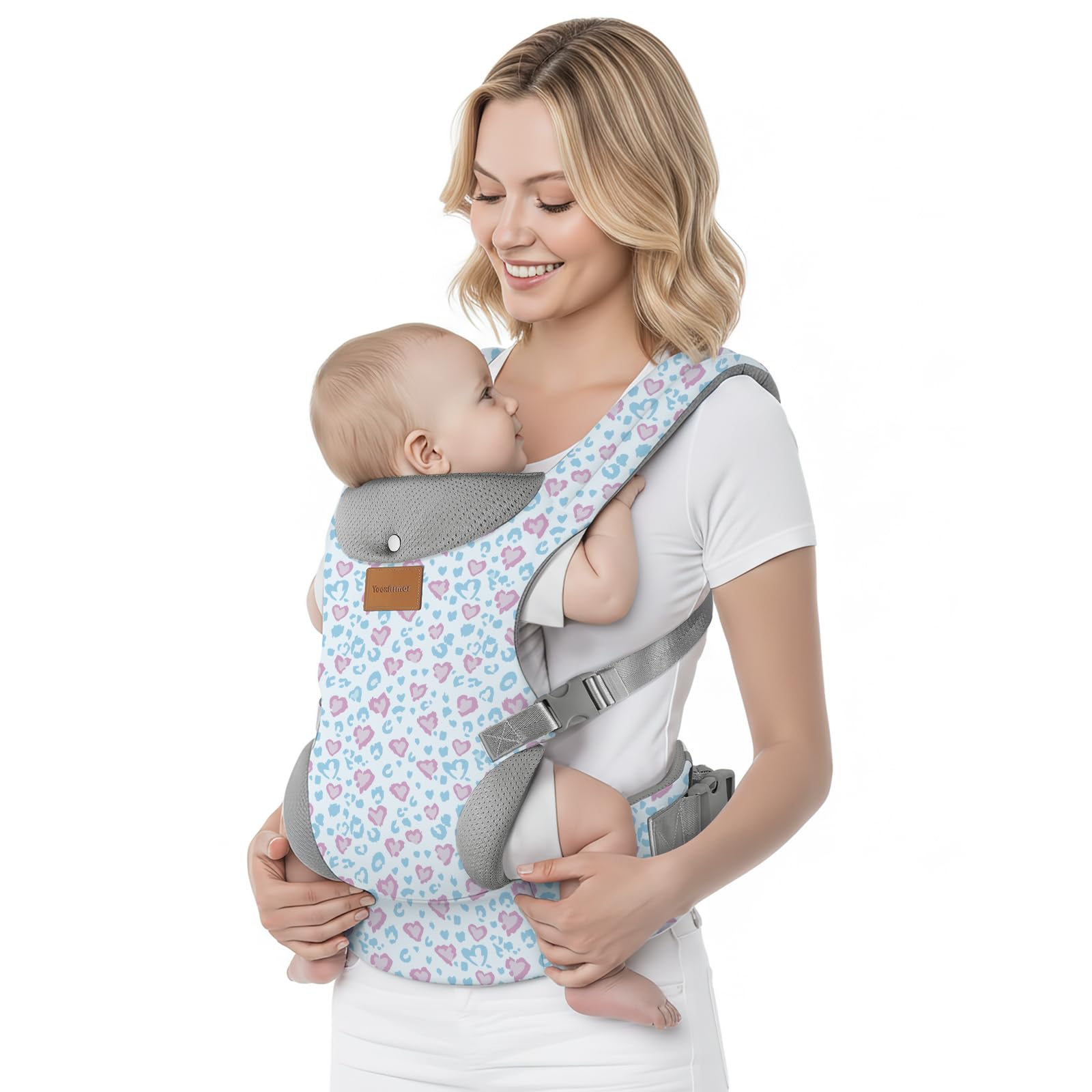 YooxArmor Baby Carrier, Ergonomic Adjustable Toddler Carriers for 7-33 Lbs, Cozy Lightweight Infant Carrier with Neck Support, Baby Chest Carriers