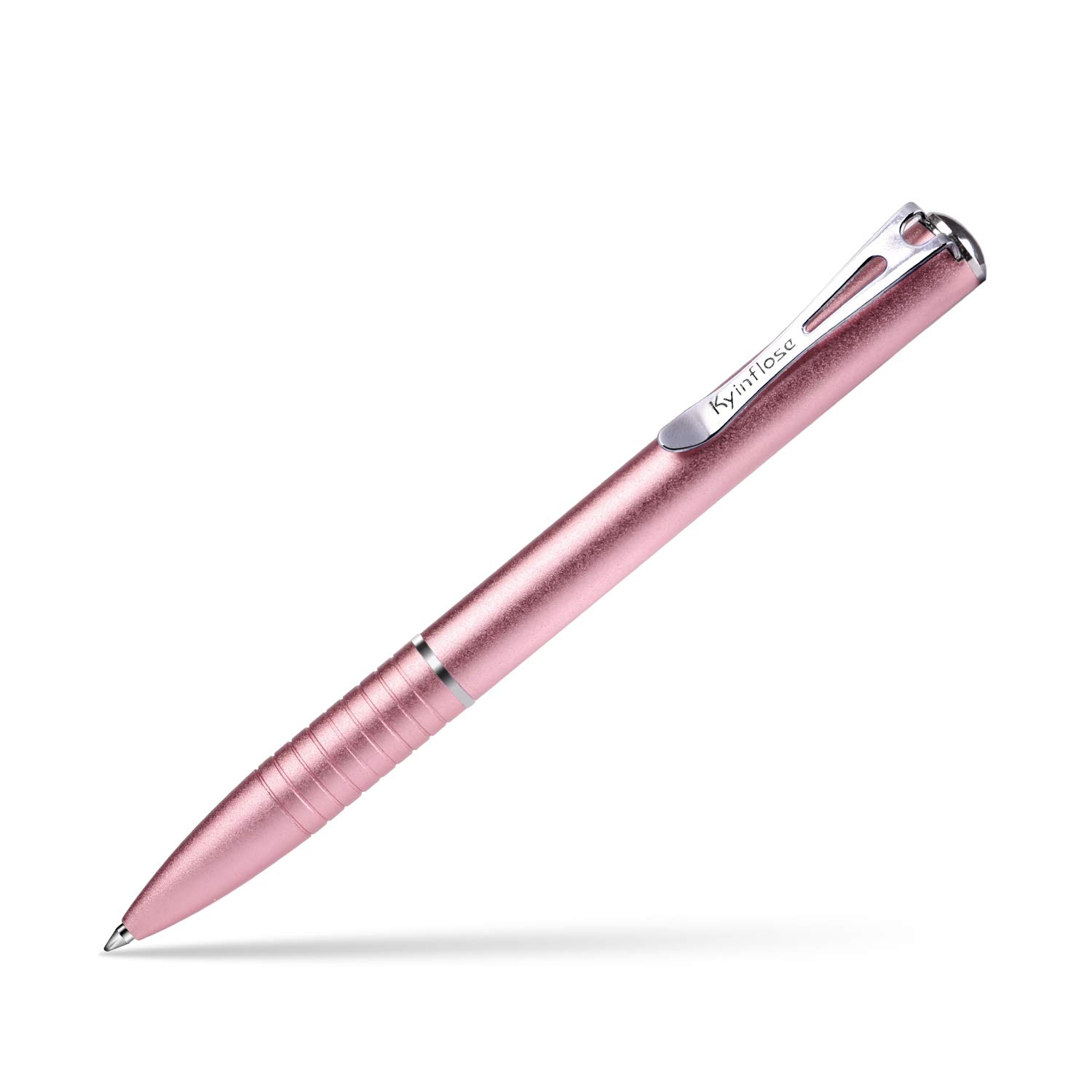 pens, Smooth Gel Ink Metal Twist Roller Ball 0.5mm Black Pen Set(0.7mm Black & Blue Pen Refills), Fine Point Rose Gold