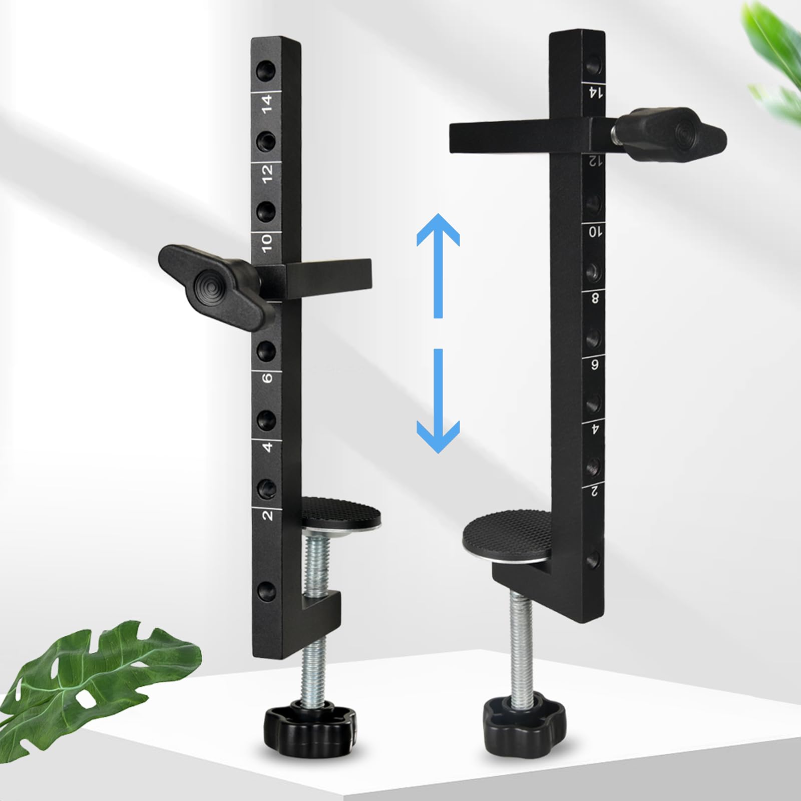 Set di morsetti a F, confezione da 2 morsetti da 14 cm, morsetto a F a cambio rapido, morsetti a barra con apertura massima 14,2 cm, morsetti per legno per lavorazione del legno e lavorazione del