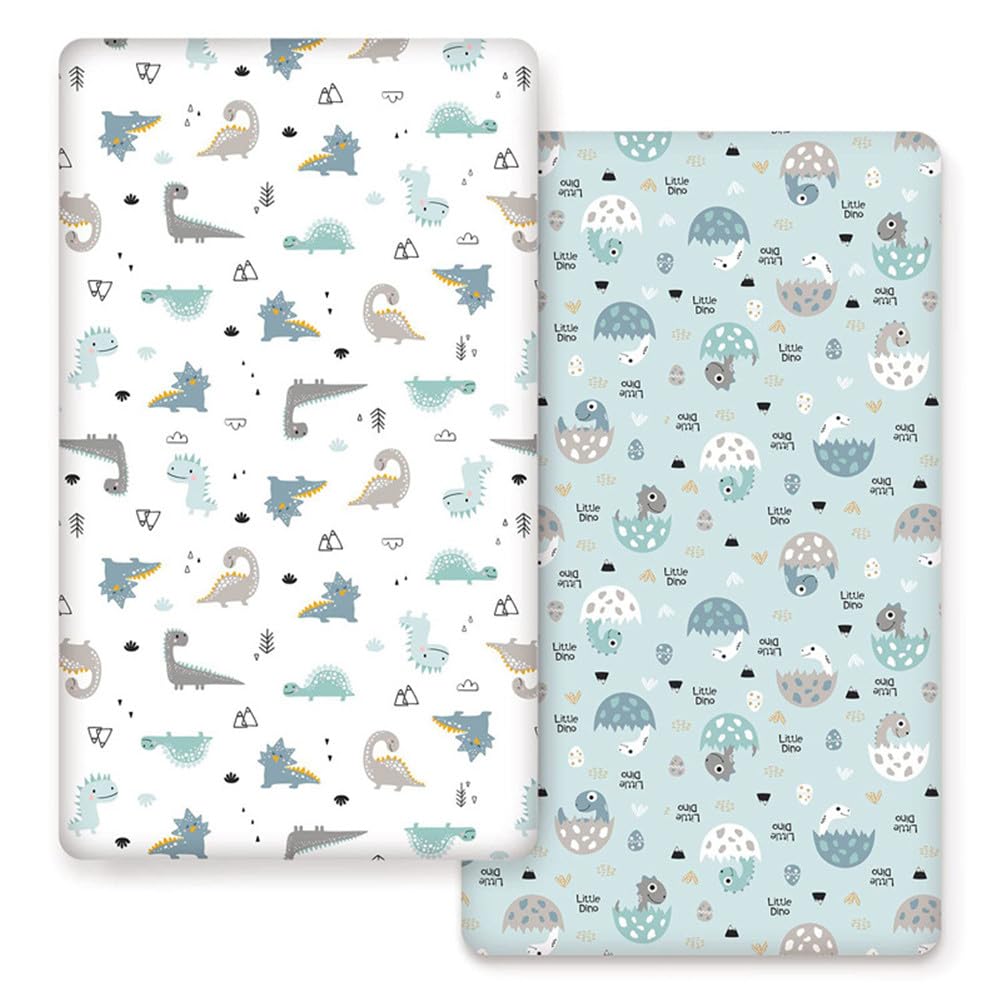 Odot 2pcs Cot Bed Sheets, Bedside Cribs Fitted Sheets for Boys and Girls, Baby Bed Sheets Cot Bed Mattress Protector, Bassinet Sheets, Easy Care Soft and Dureable (D,81x42x8cm)