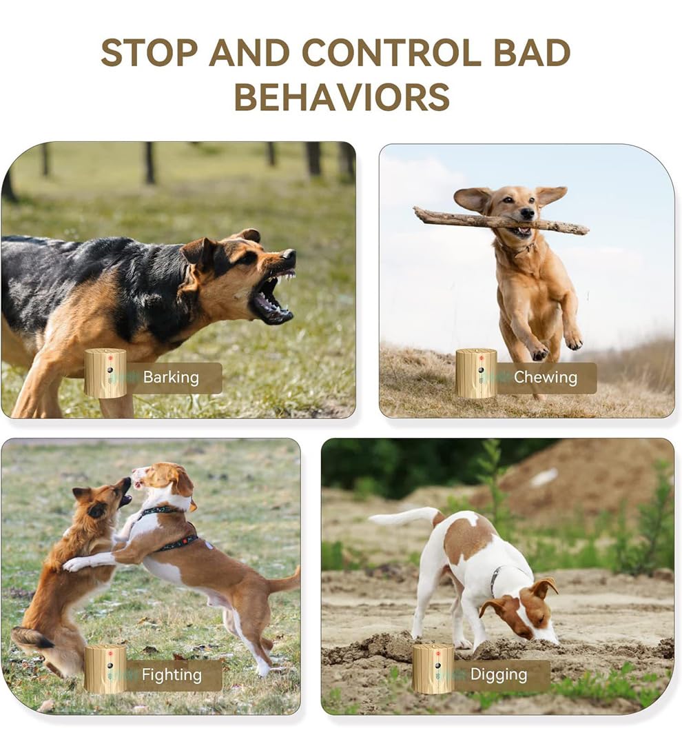 Dispositivo anti abbaiare, deterrente ad ultrasuoni per cani di tutte le dimensioni, deterrente per cani di tutte le dimensioni, deterrente per l'abbaio di cani ad ultrasuoni, deterrente impermeabile