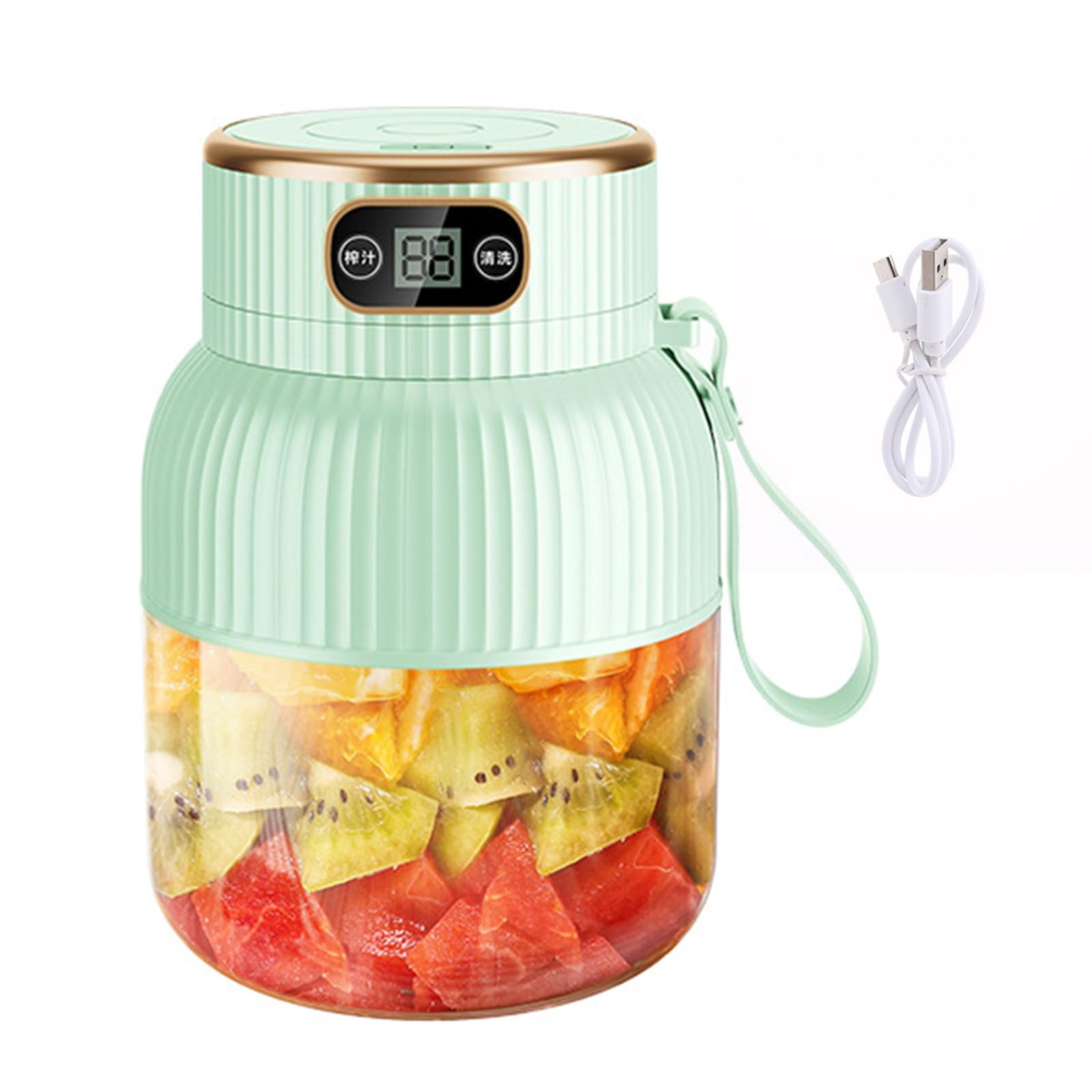 Buxuaaaa Portable USB Rechargeable Juicer Blenders 600ml Capacity Juices Maker Fruit Juicing Cup for Travel and Use Portable Juicer Blenders