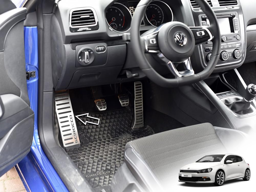 Reposapiés de acero para VW.SCIROCCO 3 III (2008+) | 1 pieza Inox SCIROCCO Accesorios Tuning