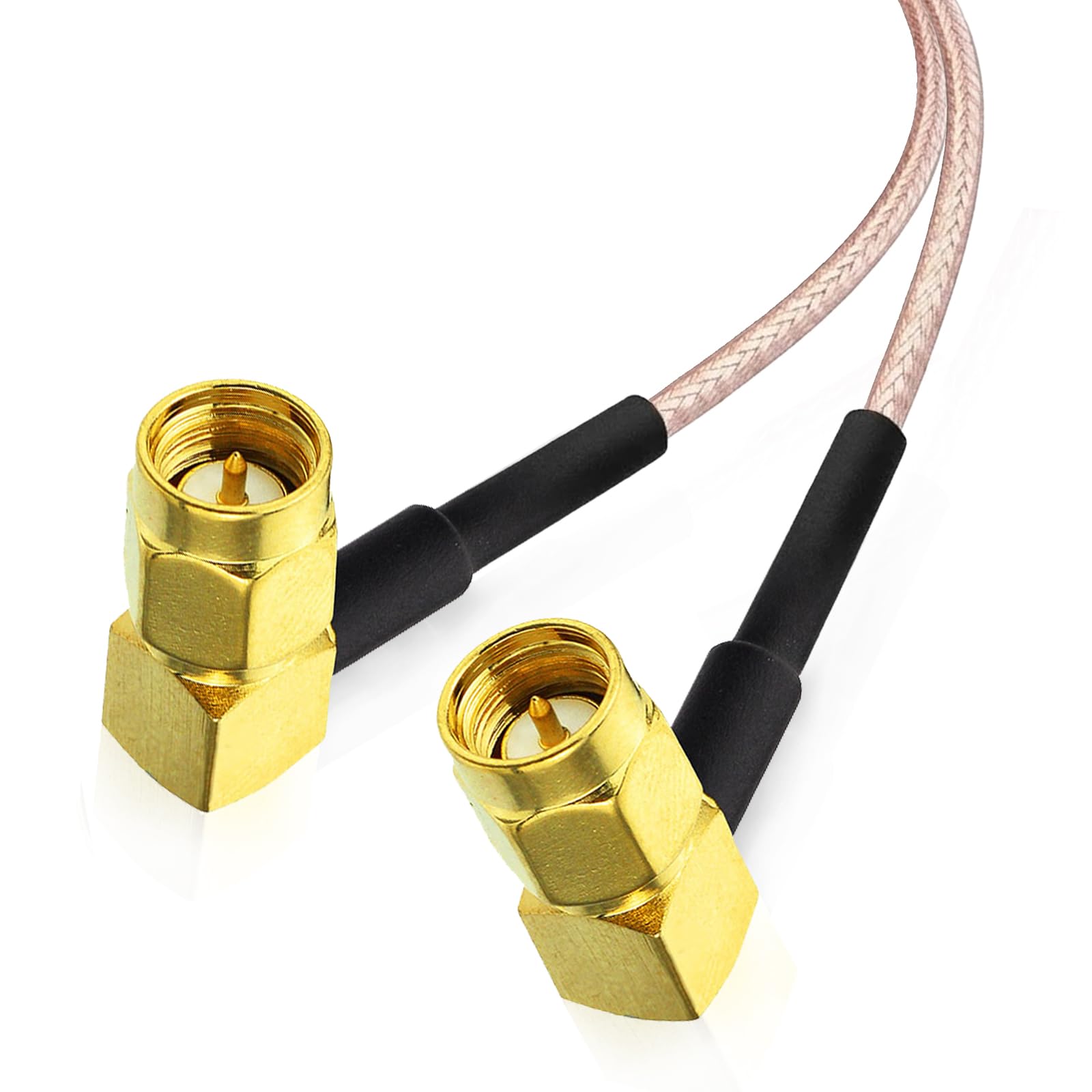 Superbat Kabel SMA 30 cm SMA Męski podwójny kąt anteny WiFi Przedłużenie RG316D 50 Ohm do routera 4G LTE, bramy, sieci komórkowej, SDR, odbiornika USB, Ham Radio
