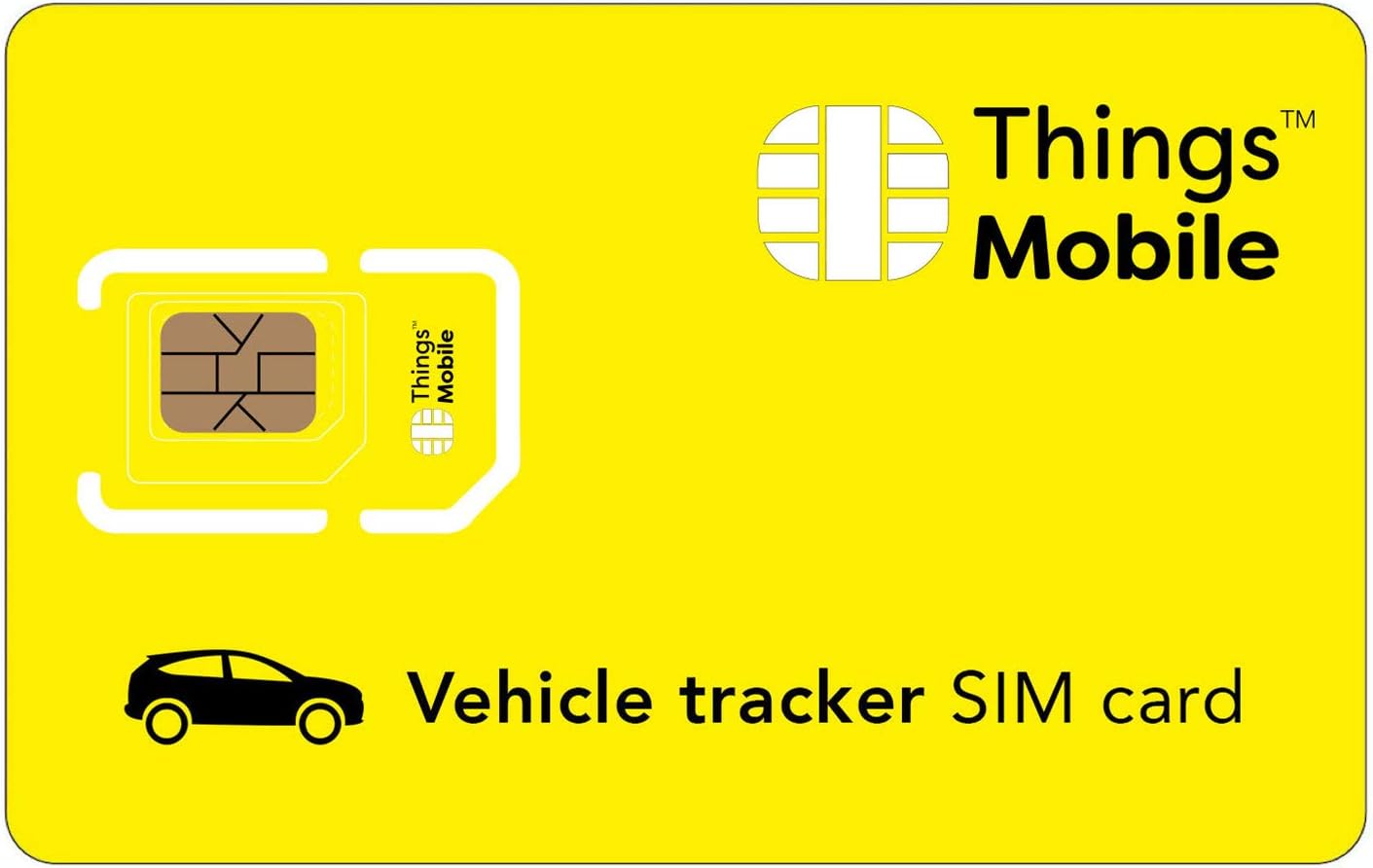 CAR GPS TRACKER SIM Card - Things Mobile - with Global Coverage and Multi-Operator GSM/2G/3G/4G LTE Network, No Fixed costs, No Expiration Date and Competitive Rates, with €10 Credit Included
