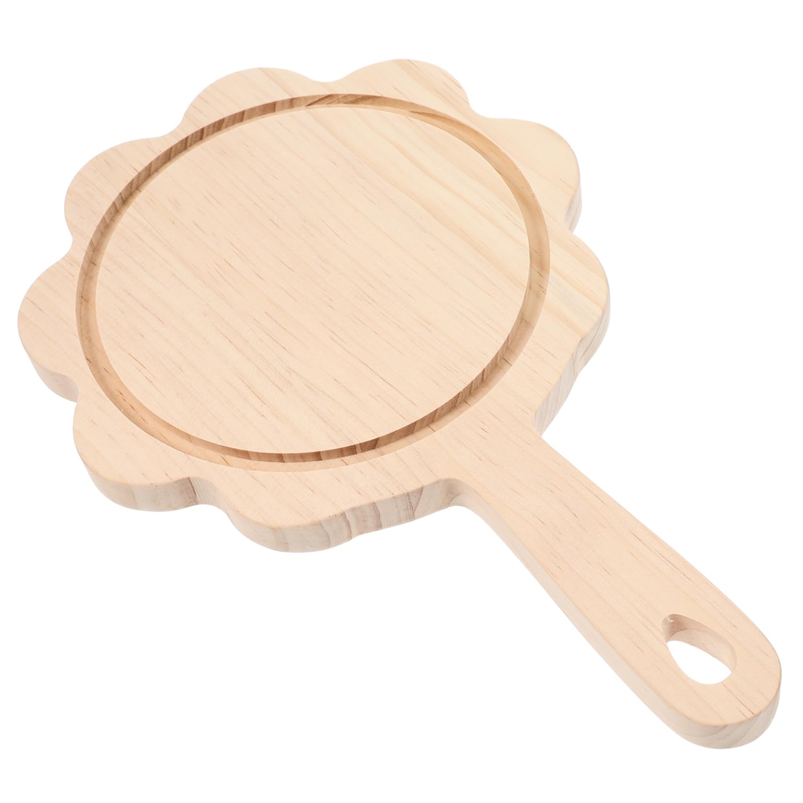 DECHOUS Handmade Pizza Peel Wooden Chopping Board Food Serving Tray Pizza Serving Plate Multi-use Board