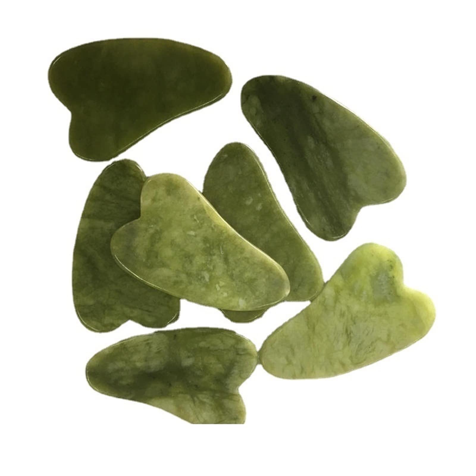 1/5PC di Cristallo Naturale Giada Pietra Viso Corpo Gua Sha Bordo Raschiando Massaggio Guasha Raschietto Massaggiatore Viso Cura Degli Occhi SPA Strumento (Color : One Size)