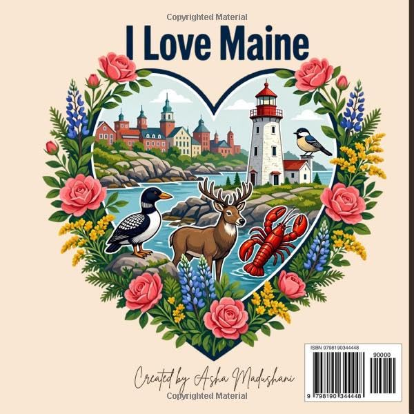 Maine Coloring Book – Easy & Relaxing Coastal Cities, Iconic Lighthouses, Wildlife, Birds, Wildflowers & Nature Scenes for Kids, Teens & Adults | Cute Travel Gift for Maine Lovers image 3