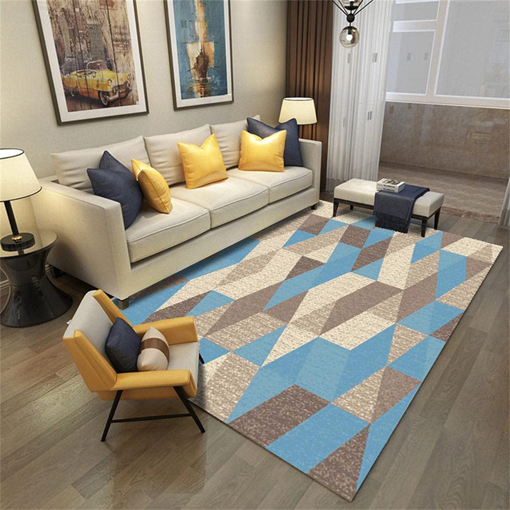 Tapis moderne salon géométrique pour créer un coin détente chaleureux et contemporain