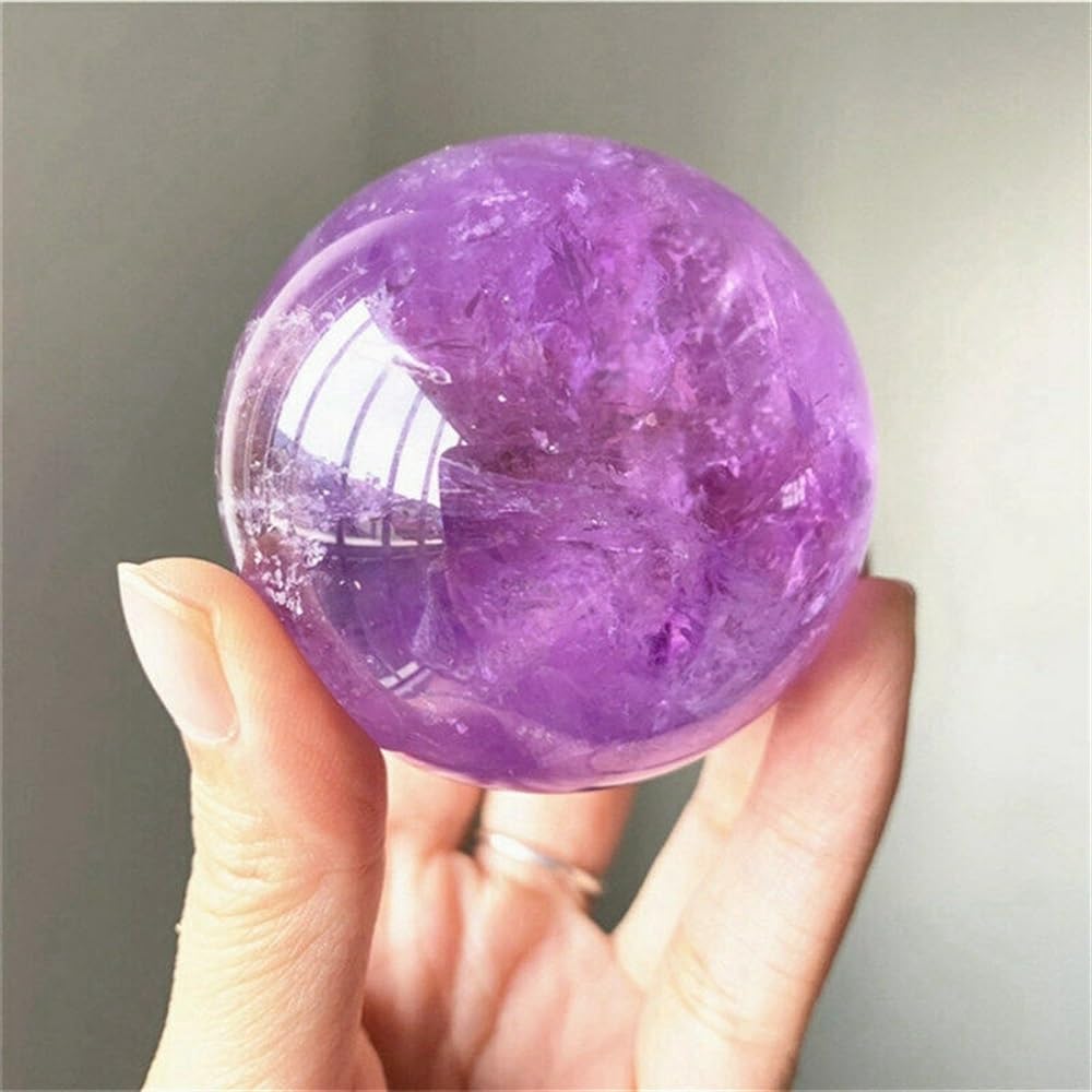 Amethyst Quartz Sphere Big Nice Crystal Ball Purple Stone Ornaments (Size : 100-200g) Gemstone Stone
