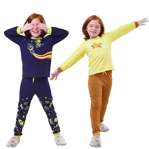 Kit pronto 2 Pijamas infantis Unissex Inverno Menino ou Menina 100% Algodão 1 Ao 10 Anos