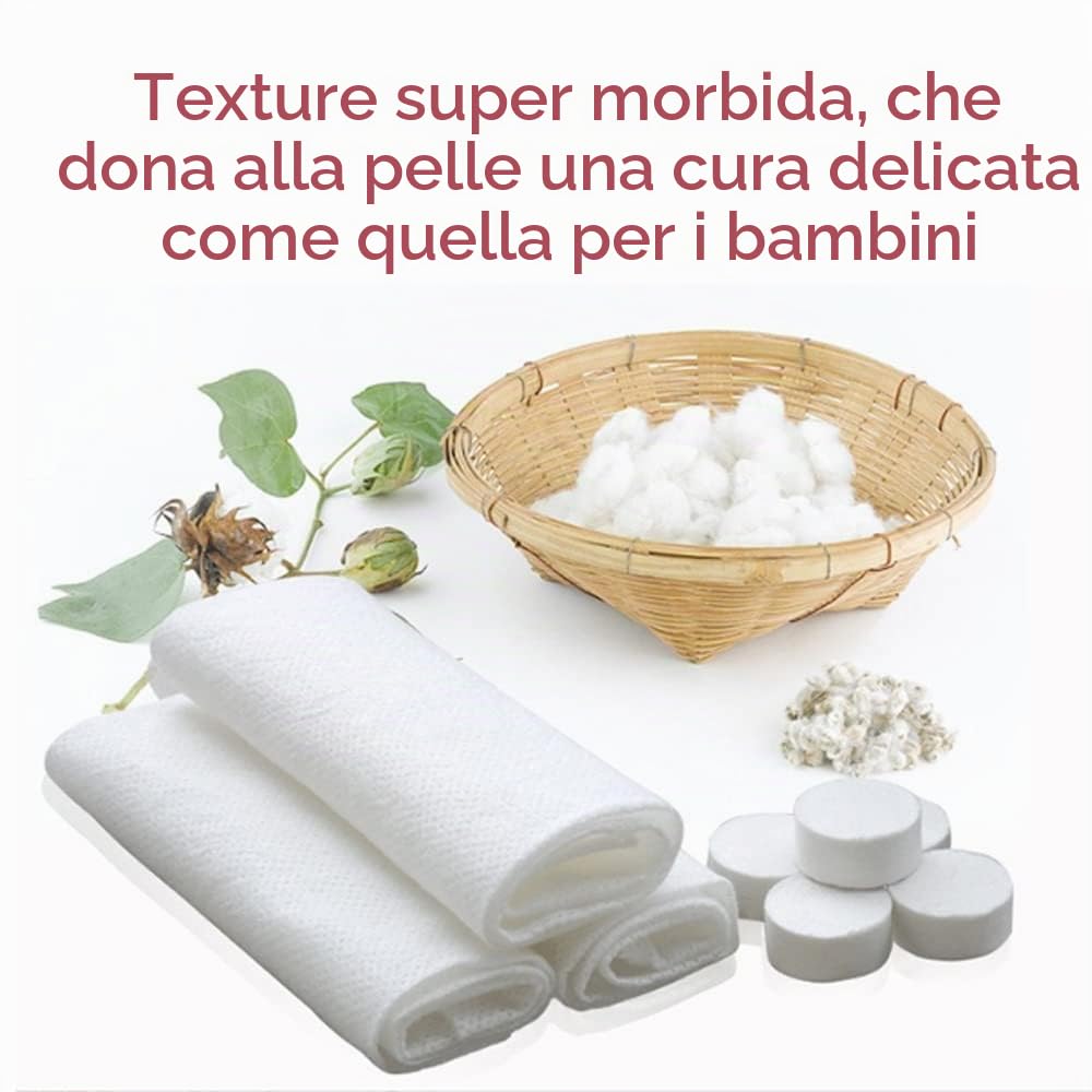 500 Asciugamani compressi USA e Getta in Cotone, Portatili Asciugamano compresso, Sport Struccante Salone di Bellezza Lavati Faccia salviettine detergenti per Viaggi, Escursionismo