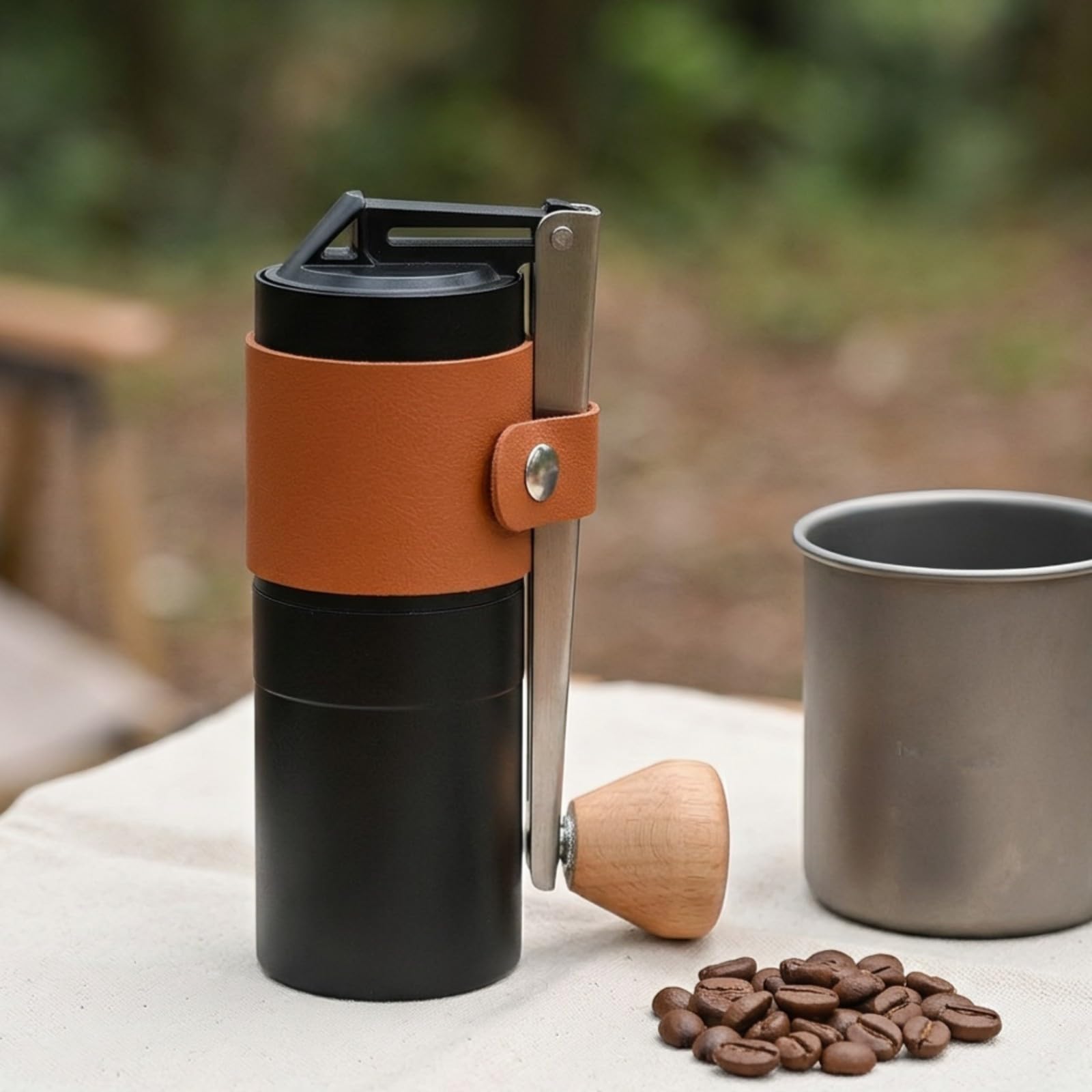 Harilla Molinillo para Café con Manija Metálico | Sin Barías, Molinillo para café Manual, Portátil, Oficina, Viajeros, Baristas, PU