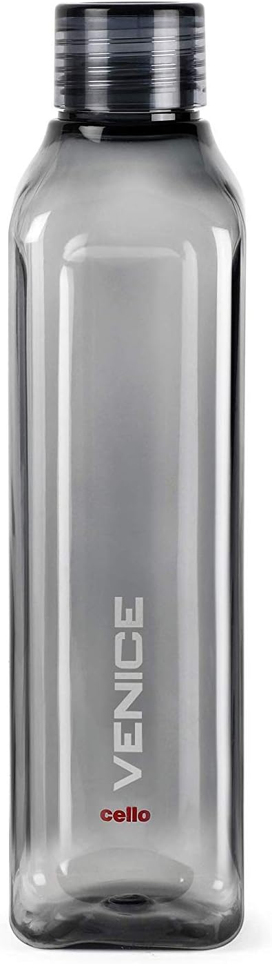 Cello Venice Plastic Water Bottle Set, 1 Litre, Set of 6, Assorted