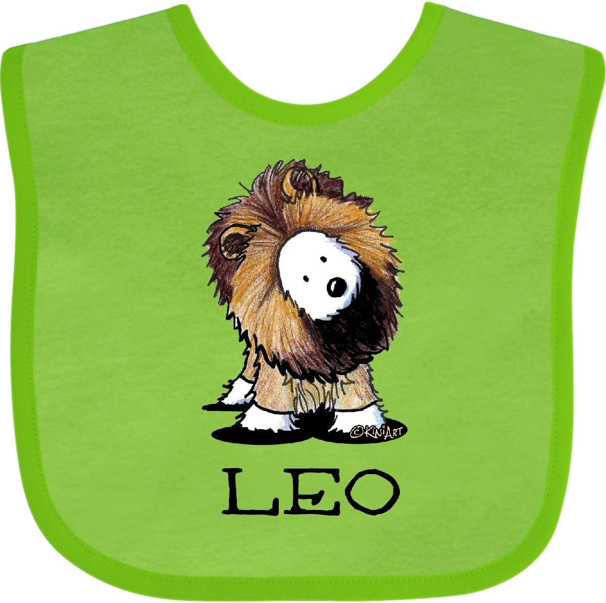 inktastic LEO Lion Westie Baby Bib - KiniArt