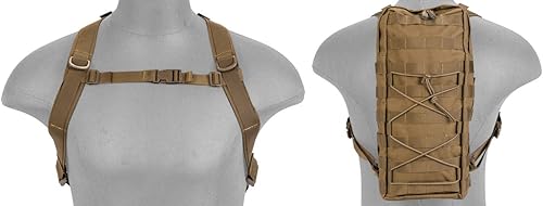 Miniatura 5 de Mochila táctica de hidratación militar con bolsa de agua de hidratación a prueba de fugas, 3 L, bolsa de supervivencia para ciclismo, senderismo,