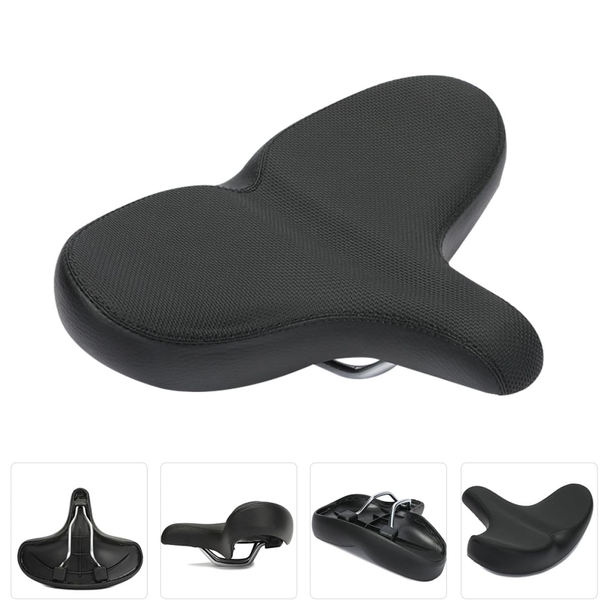 Cabilock Sella per Bicicletta Comoda Donna Design Ammortizzante in Pelle Pu e Schiuma Poliuretanica, per Ciclismo Outdoor a Lunga Distanza