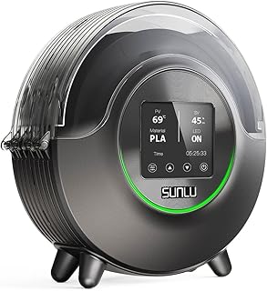 SUNLU Upgraded S2 Filament Dryer Box with Fan, 360° Heating, Real-time Humidity Display, 3D Printer Filament Dehydrator for PLA, PETG, ABS, TPU, ASA, 1.75 2.85 3.00mm, 1 Kg Spool