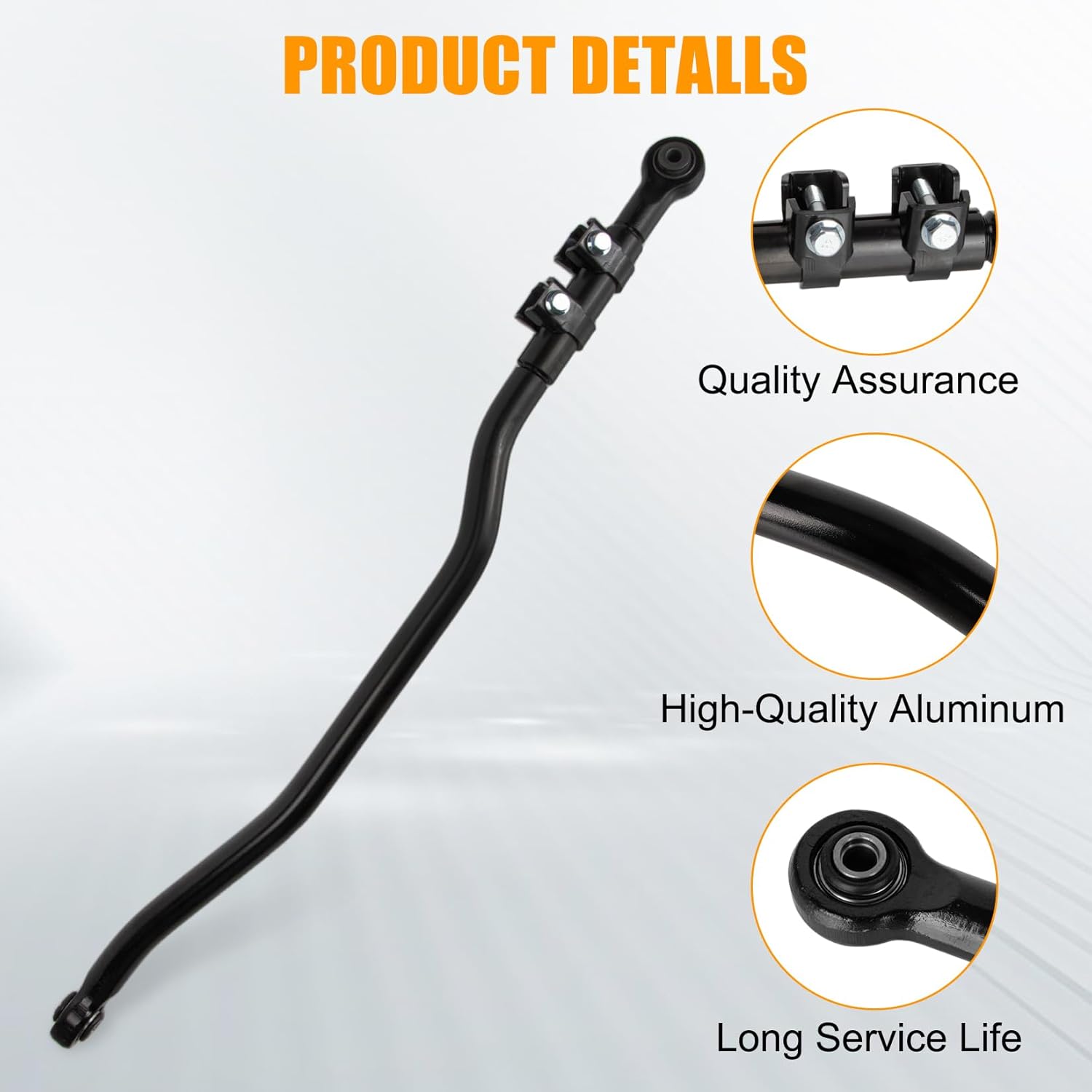 Rear Forged Adjustable Track Bar Compatible with 2007-2018 Wrangler JK JKU, Replacement for Part 1180, Heavy Duty Suspension Link for Axle Centering & Improved Ride Stability, Fits 2.5"-6" Lifts