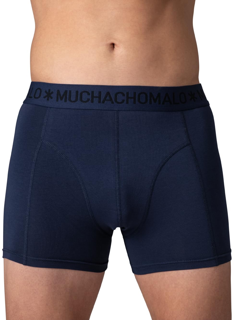 Muchachomalo Boxer da uomo, biancheria intima liscia in cotone da uomo, confezione da 6, boxer tinta unita, taglio classico, con vita elasticizzata