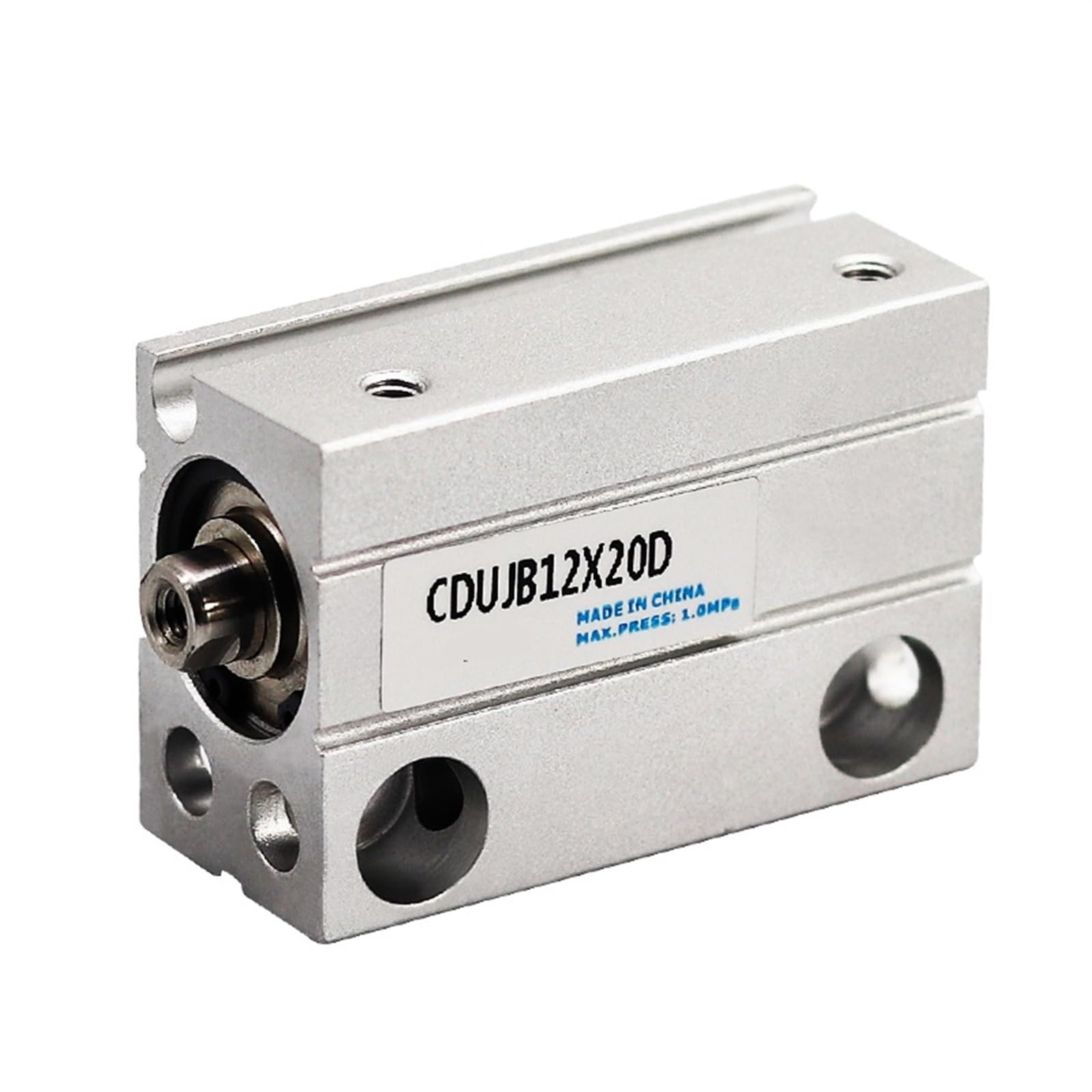 CDUJB Cilindro neumático de aire de doble efecto, mini cilindro de montaje libre, tipo 4 mm, 6 mm, 8 mm, 10 mm de diámetro interior con extremo de varilla roscado hembra, 1 pieza(4mm Stroke,CDUJB 8mm